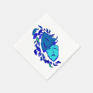 Serviette En Papier Beaux masques de théâtre