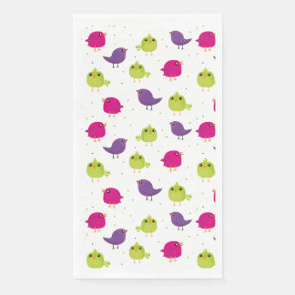 Serviette En Papier Beaux oiseaux colorés