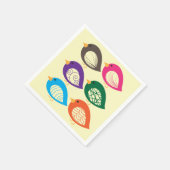 Serviette En Papier Beaux oiseaux excentriques et colorés (Coin)