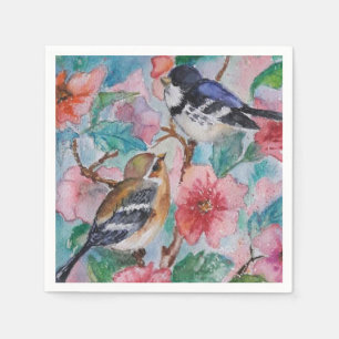 Serviette En Papier Beaux oiseaux nappes printemps