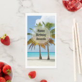 Serviette En Papier Beaux palmiers sur une plage tropicale (En situation)