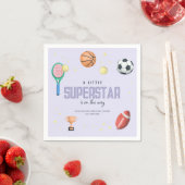 Serviette En Papier Beaux Sports Superstar Baby shower filles (En situation)