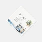 Serviette En Papier Bébé à bord Baby shower, Surf Beach (Coin)