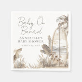 Serviette En Papier Bébé À Bord Du Baby shower De Plage (Devant)