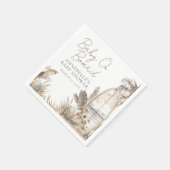 Serviette En Papier Bébé À Bord Du Baby shower De Plage (Coin)