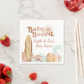 Serviette En Papier Bébé à bord Plaque en papier Baby shower (En situation)