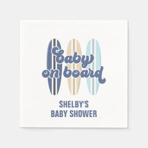 Serviette En Papier Bébé à Bord Serviettes de Bain pour Baby Shower Pl