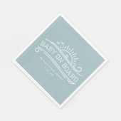 Serviette En Papier Bébé à bord surf Baby shower bleu (Coin)