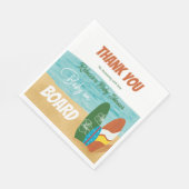 Serviette En Papier Bébé à bord surf Baby shower de plage tropical (Coin)
