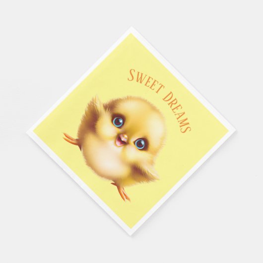 Serviette En Papier Bébé adorable poussin (Coin)