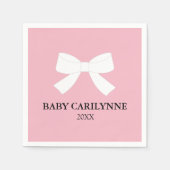 Serviette En Papier BÉBÉ Aimer Douche rose serviettes personnalisées (Devant)