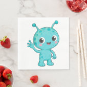Serviette En Papier Bébé Alien Espace Monstre Mignon (En situation)