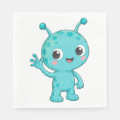 Serviette En Papier Bébé Alien Espace Monstre Mignon (Devant)