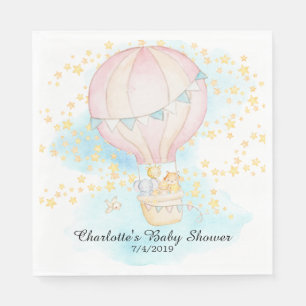 Serviette En Papier Bébé Animaux Chaud Air Balloon Douche Papier servi