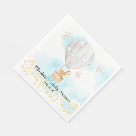 Serviette En Papier Bébé Animaux Chaud Air Balloon Douche Papier servi (Coin)