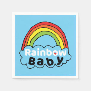 Serviette En Papier Bébé arc-en-ciel lumineux naissance bienheureux na