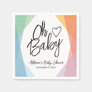 Serviette En Papier Bébé Arc-en-Ciel Shower Abstraite