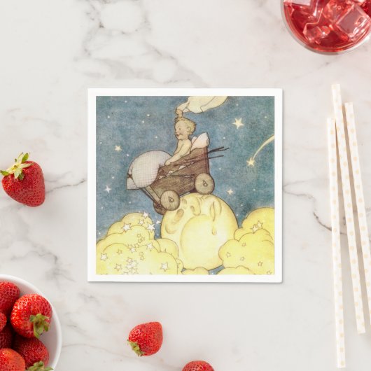 Serviette En Papier Bébé Aventures avec papier lune (En situation)