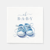 Serviette En Papier Bébé Basket Baby shower Invitation, Bébé garçon (Devant)