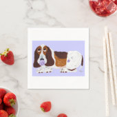 Serviette En Papier Bébé Basset Hound  (En situation)