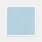 Serviette En Papier Bébé Bleu blanc Flocon de neige Motif de Noël (Devant)