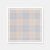 Serviette En Papier Bébé Bleu Buffalo Plaid Burlap serviettes (Devant)