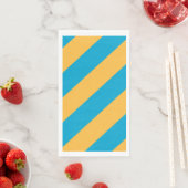 Serviette En Papier Bébé Bleu et Jaune rayures (En situation)