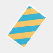 Serviette En Papier Bébé Bleu et Jaune rayures (Coin)