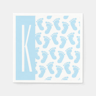 Serviette En Papier Bébé bleu, Garçon pieds bébé