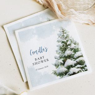 Serviette En Papier Bébé Bleu Il Fait Froid Dehors Baby Shower