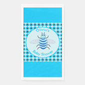 Serviette En Papier Bébé Bleu mignon Baby shower d'abeilles (Devant)