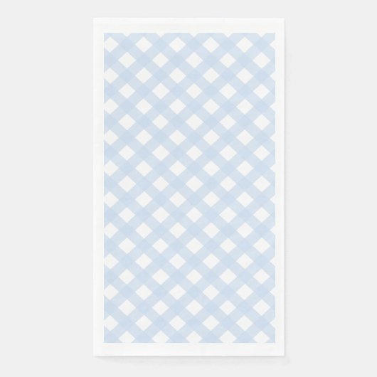 Serviette En Papier Bébé Bleu Pays Style En vichy Motif (Devant)