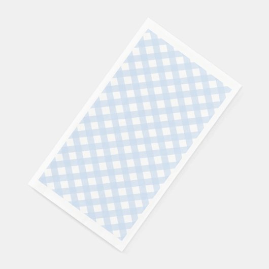 Serviette En Papier Bébé Bleu Pays Style En vichy Motif (Coin)