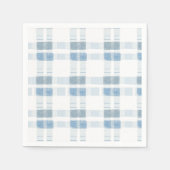 Serviette En Papier Bébé bleu rayures À damiers Motif (Devant)