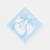 Serviette En Papier Bébé bleu Ruban Douche garçon (Coin)