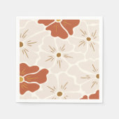 Serviette En Papier Bébé Boho Super rétro en fleur (Devant)