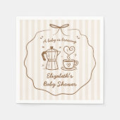 Serviette En Papier Bébé brasse Baby shower café Napkin (Devant)
