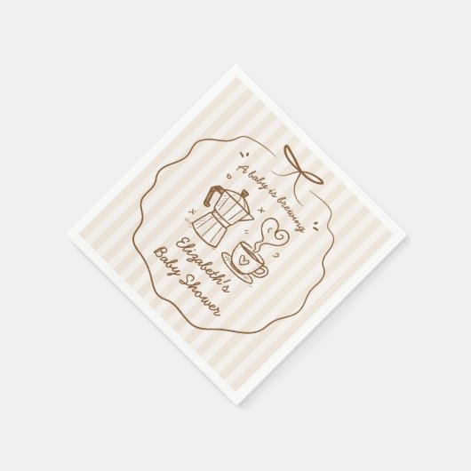 Serviette En Papier Bébé brasse Baby shower café Napkin (Coin)