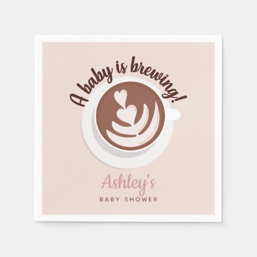 Serviette En Papier Bébé brasse Café Brunch Baby shower Saupoudrer (Devant)