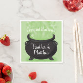 Serviette En Papier Bébé brasse Sorcière douche Halloween Cauldron (En situation)
