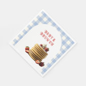 Serviette En Papier Bébé & Brunch Baby shower de crêpes aux fraises bl (Coin)