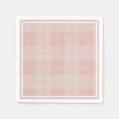 Serviette En Papier Bébé Buffle rose Plaid Burlap (Devant)