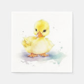 Serviette En Papier Bébé Canard 2 Aquarelle Papier Napkin (Devant)