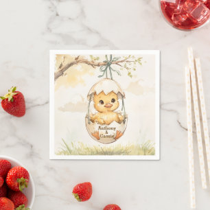 Serviette En Papier Bébé canard Shower