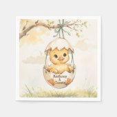 Serviette En Papier Bébé canard Shower  (Devant)