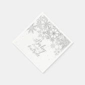 Serviette En Papier Bébé c'est froid dehors Baby Showe Argent (Coin)