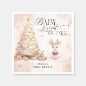 Serviette En Papier Bébé c'est froid dehors Baby shower de cerfs de fi (Devant)