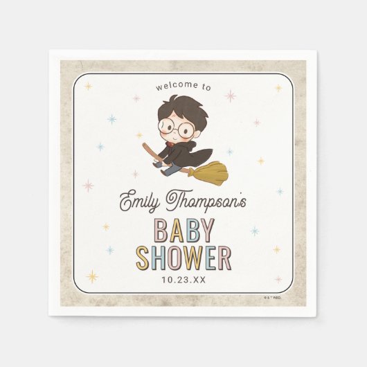 Serviette En Papier Bébé Chibi Harry Potter Shower de Fête Prénatale (Devant)