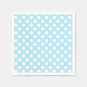 Serviette En Papier Bébé clair Bleu & Blanc Pois fête d'anniversaire (Devant)