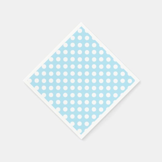 Serviette En Papier Bébé clair Bleu & Blanc Pois fête d'anniversaire (Coin)